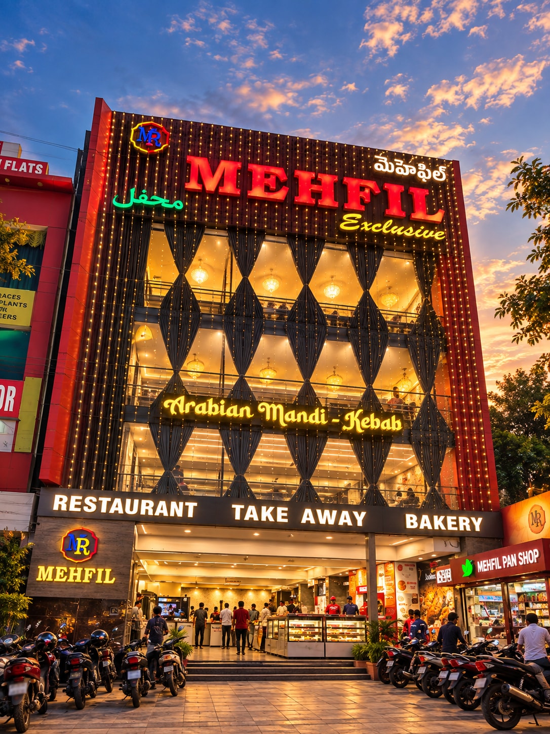 Mehfil Exclusive, photographed from the street